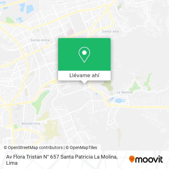 Mapa de Av  Flora Tristan N° 657  Santa Patricia  La Molina