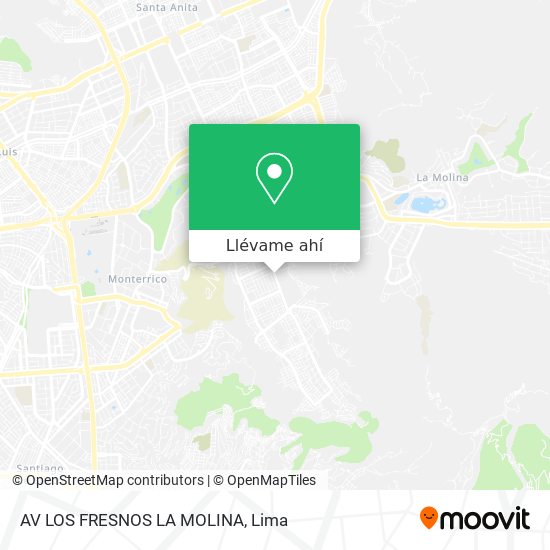 Mapa de AV  LOS FRESNOS  LA MOLINA