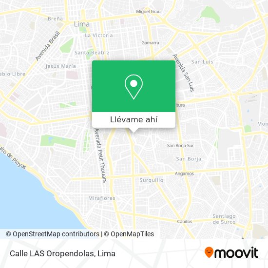 Mapa de Calle LAS Oropendolas