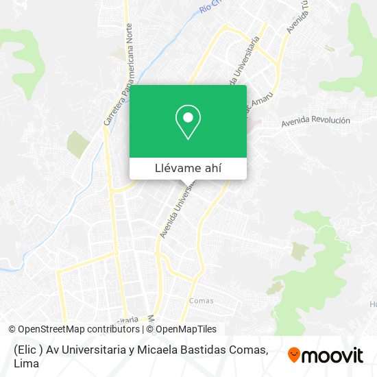 Mapa de (Elic ) Av  Universitaria y Micaela Bastidas Comas