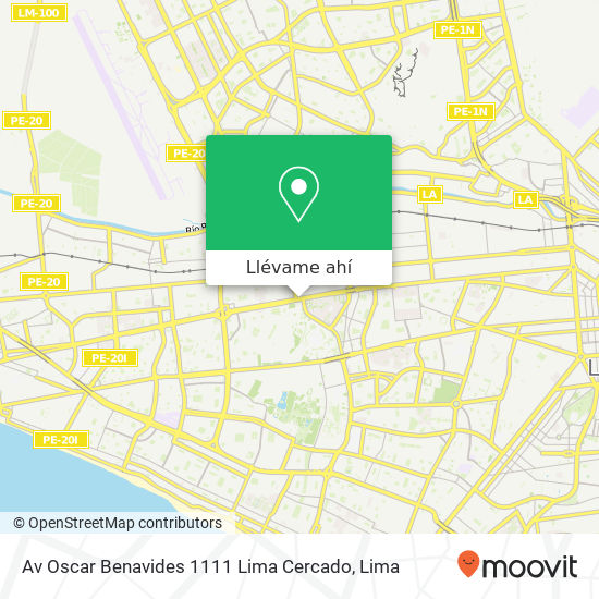 Mapa de Av  Oscar Benavides 1111  Lima Cercado