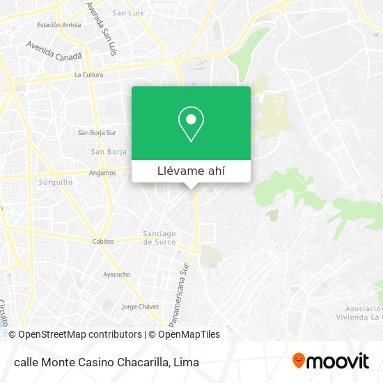 Mapa de calle Monte Casino  Chacarilla