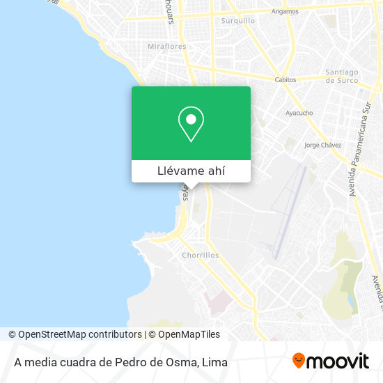 Mapa de A media cuadra de Pedro de Osma