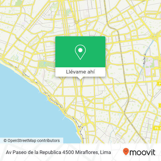 Mapa de Av  Paseo de la Republica 4500  Miraflores