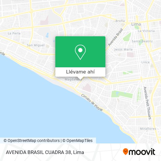 Mapa de AVENIDA BRASIL CUADRA 38