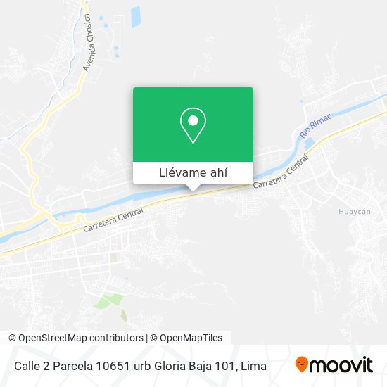 Mapa de Calle  2 Parcela 10651 urb Gloria Baja 101