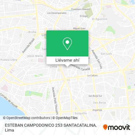 Mapa de ESTEBAN CAMPODONICO 253 SANTACATALINA