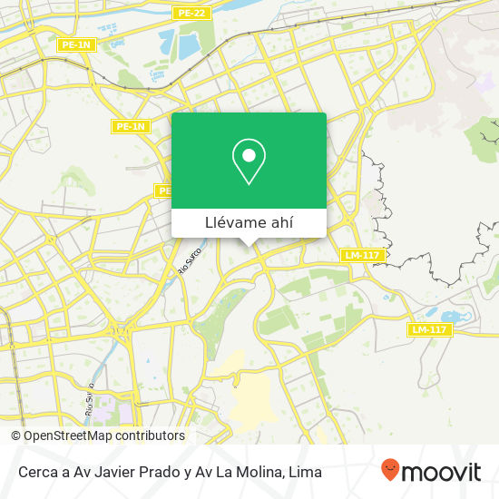 Mapa de Cerca a Av  Javier Prado y Av  La Molina