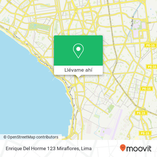 Mapa de Enrique Del Horme 123  Miraflores