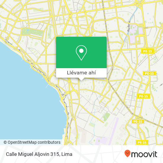 Mapa de Calle Miguel Aljovin 315