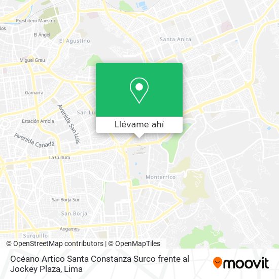 Mapa de Océano Artico  Santa Constanza  Surco  frente al Jockey Plaza