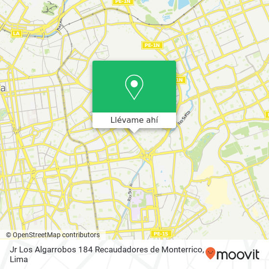 Mapa de Jr  Los Algarrobos 184   Recaudadores de Monterrico