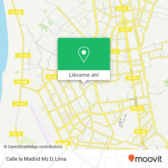 Mapa de Calle la Madrid Mz  D