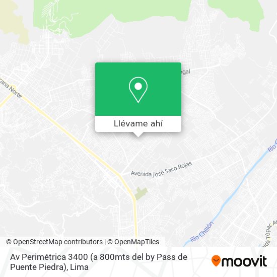 Mapa de Av  Perimétrica 3400 (a 800mts  del by Pass de Puente Piedra)