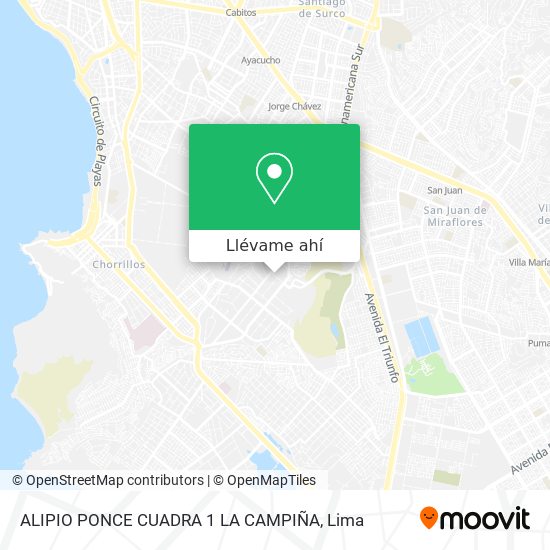 Mapa de ALIPIO PONCE CUADRA 1  LA CAMPIÑA