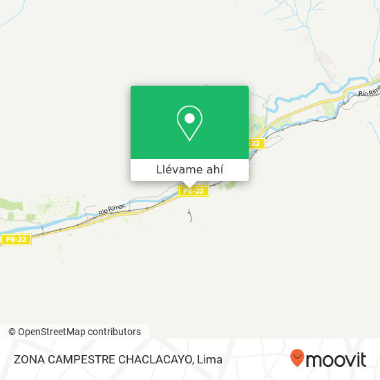 Mapa de ZONA CAMPESTRE CHACLACAYO