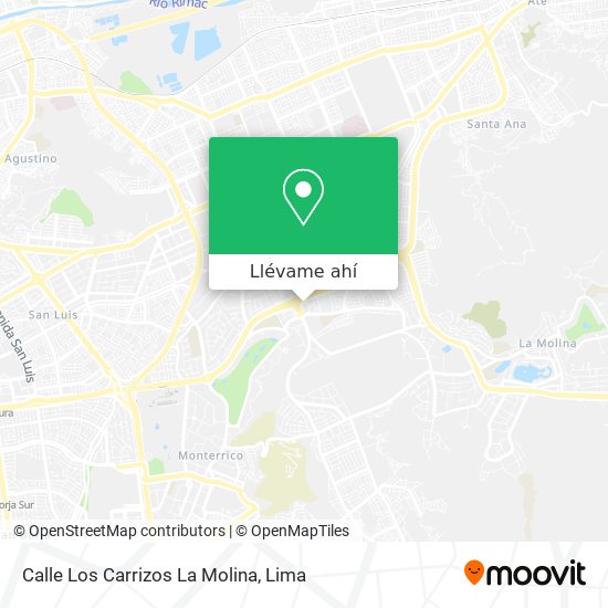 Mapa de Calle Los Carrizos  La Molina