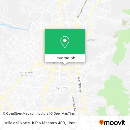 Mapa de Villa del Norte  Jr Rio Mantaro 409