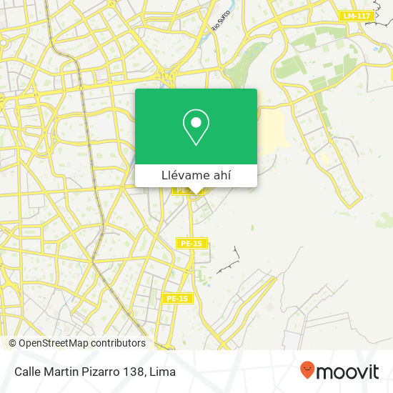 Mapa de Calle Martin Pizarro 138