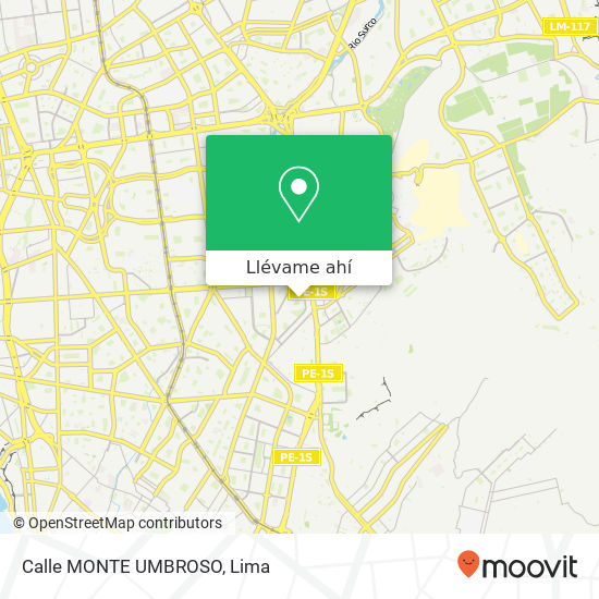 Mapa de Calle MONTE UMBROSO