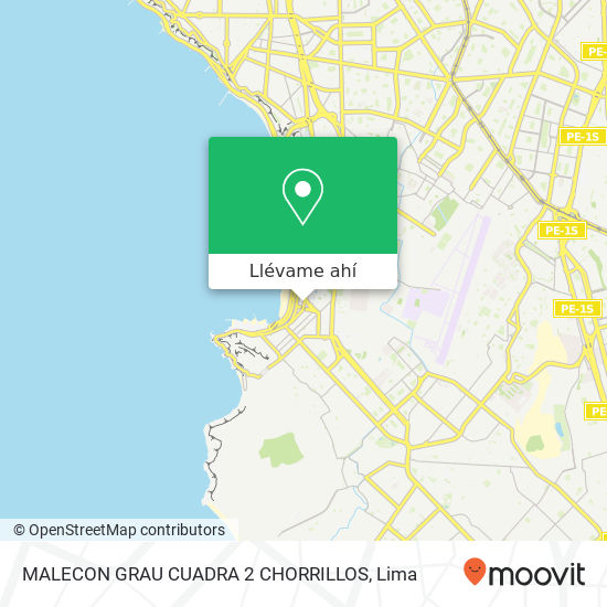 Mapa de MALECON GRAU  CUADRA 2   CHORRILLOS