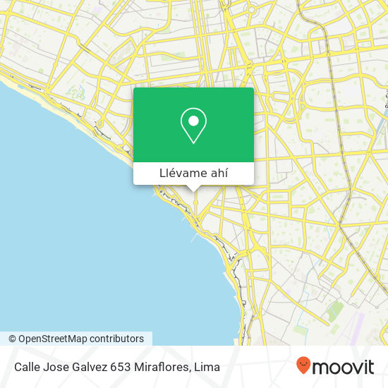 Mapa de Calle Jose Galvez 653  Miraflores