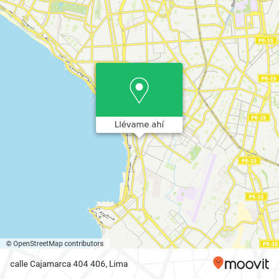 Mapa de calle Cajamarca 404 406