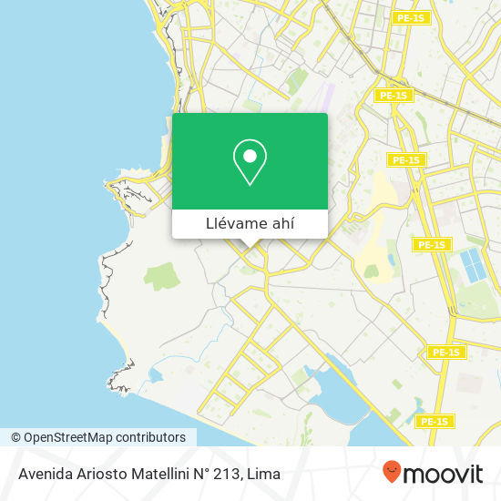 Mapa de Avenida Ariosto Matellini N° 213