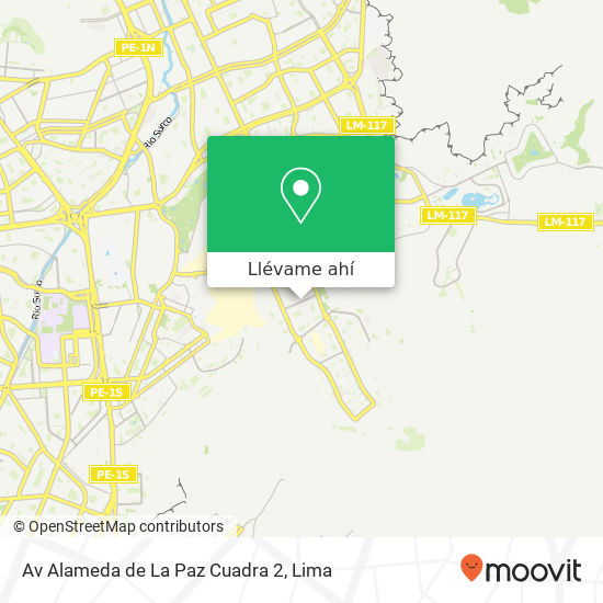 Mapa de Av  Alameda de La Paz Cuadra 2