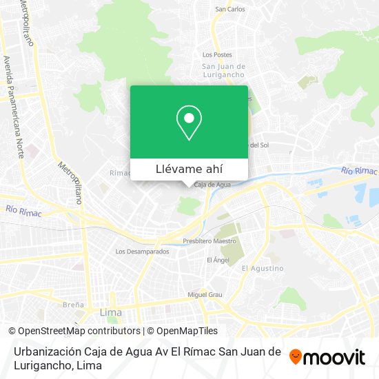 Mapa de Urbanización Caja de Agua  Av  El Rímac   San Juan de Lurigancho