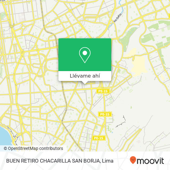 Mapa de BUEN RETIRO   CHACARILLA   SAN BORJA