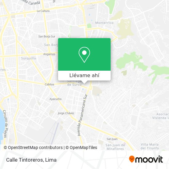Mapa de Calle Tintoreros