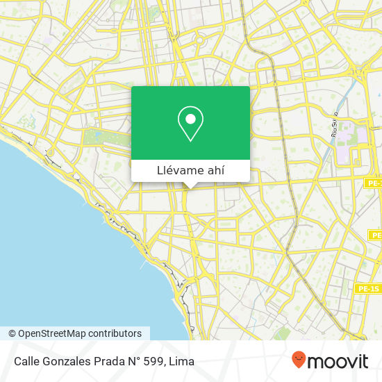Mapa de Calle Gonzales Prada N° 599