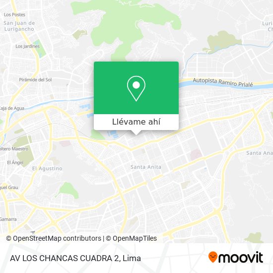 Mapa de AV  LOS CHANCAS CUADRA 2