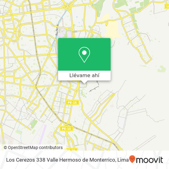Mapa de Los Cerezos 338 Valle Hermoso de Monterrico