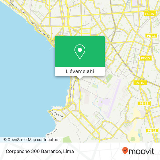 Mapa de Corpancho 300 Barranco