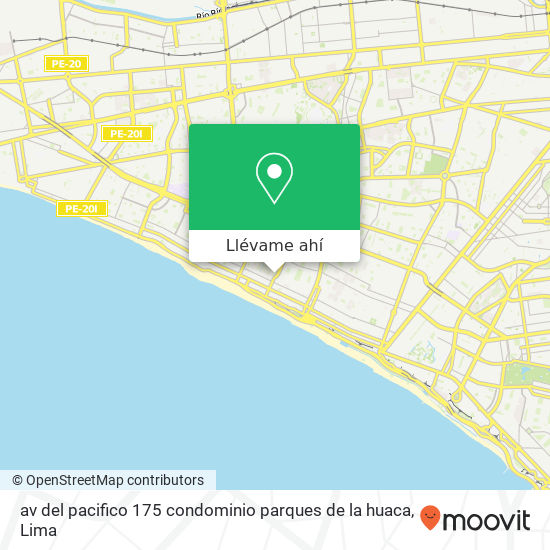 Mapa de av  del pacifico 175   condominio parques de la huaca