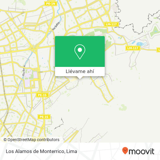 Mapa de Los Alamos de Monterrico