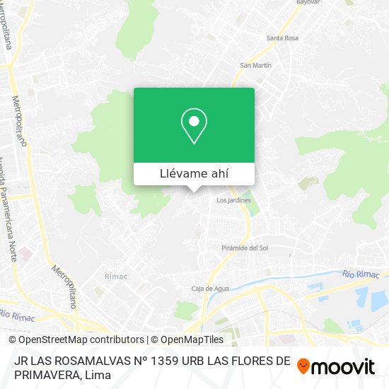 Mapa de JR  LAS ROSAMALVAS Nº 1359  URB  LAS FLORES DE PRIMAVERA