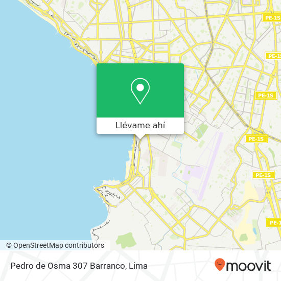 Mapa de Pedro de Osma 307 Barranco