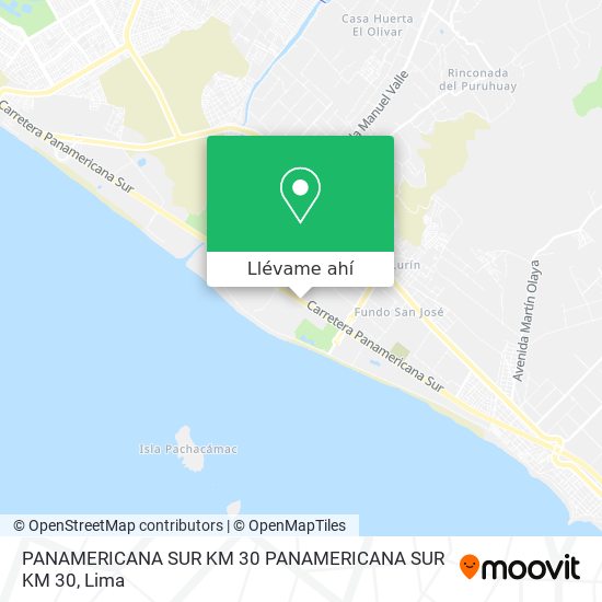Mapa de PANAMERICANA SUR KM 30 PANAMERICANA SUR KM 30