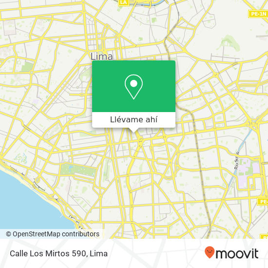 Mapa de Calle Los Mirtos 590