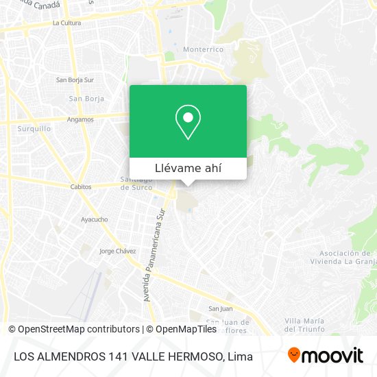 Mapa de LOS ALMENDROS 141 VALLE HERMOSO
