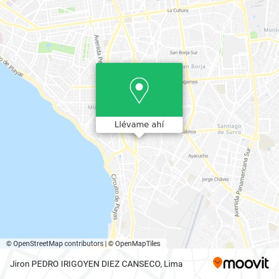 Mapa de Jiron PEDRO IRIGOYEN DIEZ CANSECO