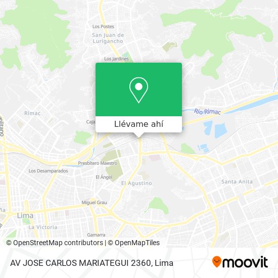 Mapa de AV  JOSE CARLOS MARIATEGUI 2360