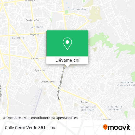 Mapa de Calle Cerro Verde 351