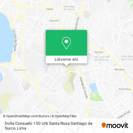 Mapa de Doña Consuelo 150 Urb Santa Rosa Santiago de Surco