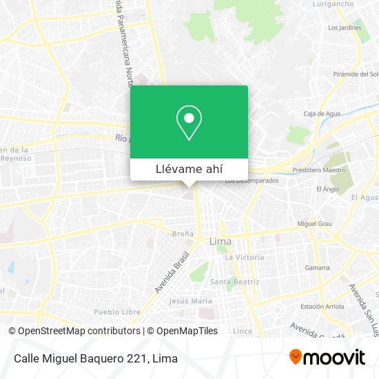 Mapa de Calle Miguel Baquero 221