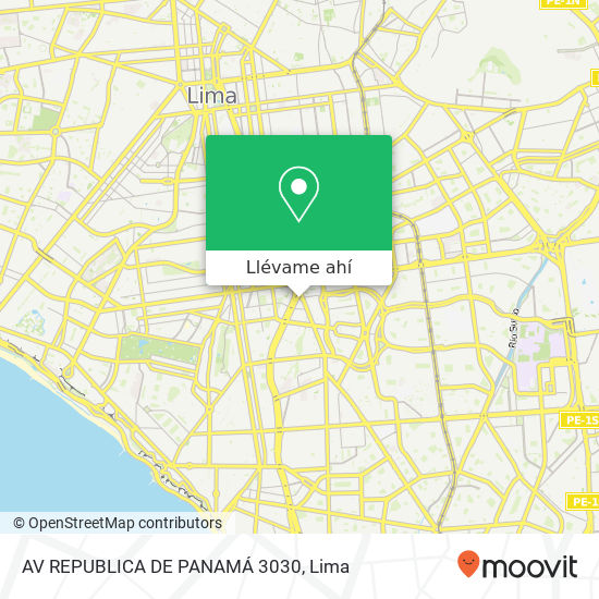 Mapa de AV  REPUBLICA DE PANAMÁ 3030