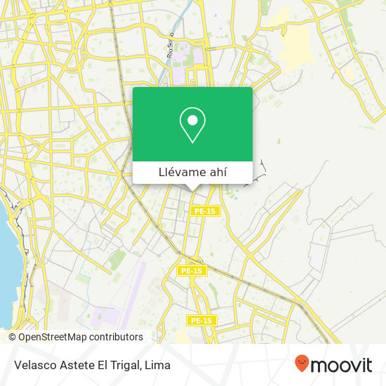 Mapa de Velasco Astete  El Trigal
